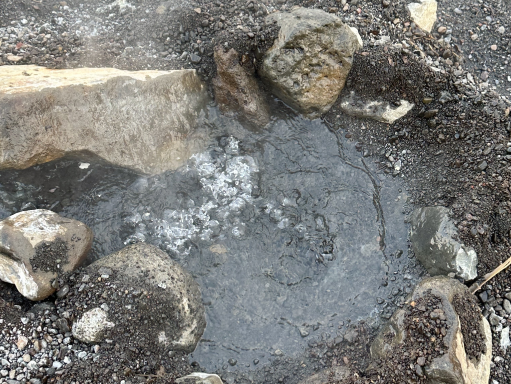 Bubbling springs at Laugarvatn Lake on the Golden Circle