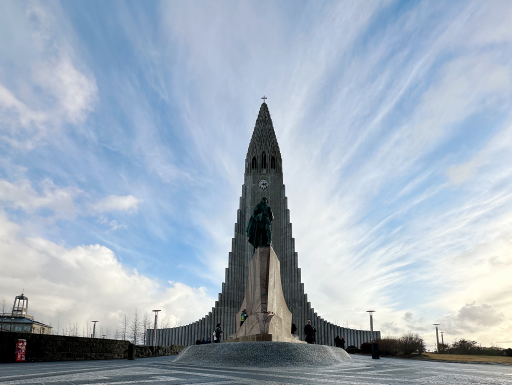 Hallgrimskirkja Church and Tower located in Reykjavik - the largest church in Iceland