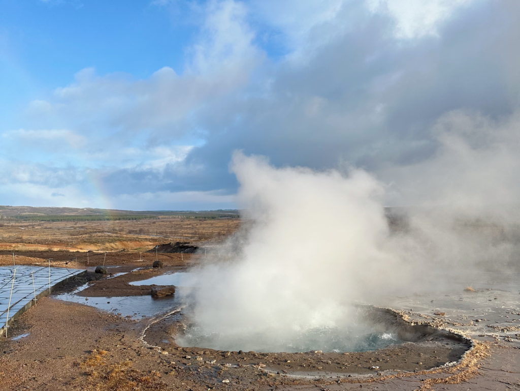 The Geysir Geothermal Area on the Golden Circle route, Iceland