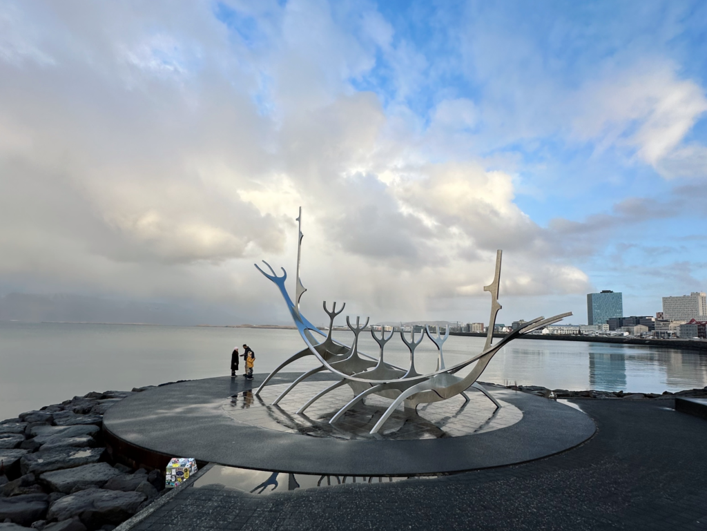 The famous Sun Voyager sculpture in Reykjavik 